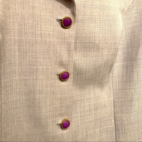 Vintage Button Down Tank Lavender Purple 90s Women's Lilac Sleeveless Top Medium - Picture 5 of 5